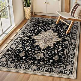 INOVADAY Vintage Waschbarer Teppich Wohnzimmer
