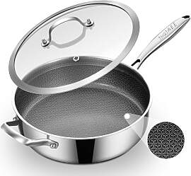 Inqibee Schmorpfanne 28 cm Hoher Rand mit langem