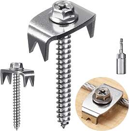 Insaga 200pcs Zaunklammern, 304 Edelstahl