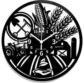 Instant Karma Clocks | Wanduhr | Bauernhof | Bauer 