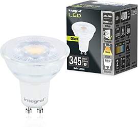Integral LED 5 PACK Glas GU10 Warm 2700K, 400LM,