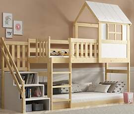 Interbeds Hochbett 200x90 cm mit Rutsche und