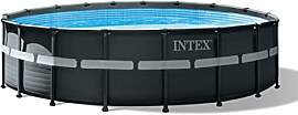 Intex 26330GN Frame Pool Set Ultra Rondo, Grau,