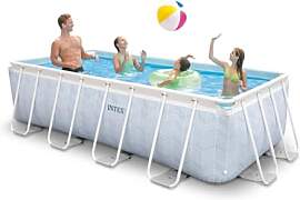 Intex 4m x 2m x 1m Chevron Prism Rectangular Pool