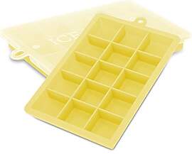 INTIRILIFE 2X Eiswürfelformen in GELB - 2er Set