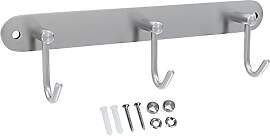 INTIRILIFE Edelstahl Garderobenleiste Modell C - 3 