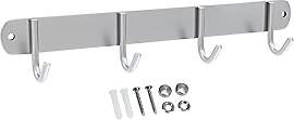 INTIRILIFE Edelstahl Garderobenleiste Modell E - 4 