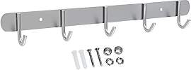 INTIRILIFE Edelstahl Garderobenleiste Modell E - 5 