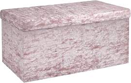 INTIRILIFE Faltbare Sitzbank 76x38x38cm in Samt
