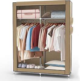 INTIRILIFE Faltschrank 108x170x45 cm in CRÈME