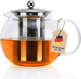 INTIRILIFE Teekanne mit Filter in KLAR – 650ml