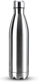 INTIRILIFE Trinkflasche aus Edelstahl in Silber -