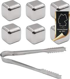 INTIRILIFE Whisky Steine Set in Silber mit