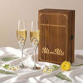 Inweder Sektgläser Geschenk Hochzeit: 2er
