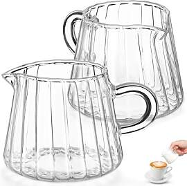 iplusmile 2 Stück Milchkännchen Glas Klein 350