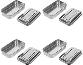 iplusmile 4 Stück Instrumentenwanne Edelstahl mit 