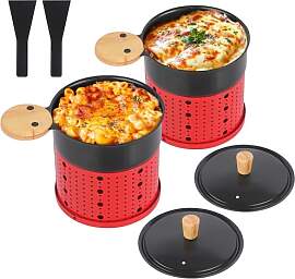 ipow 2er Set Mini Raclette Grill, Racletteofen Set 