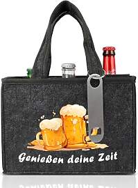 ipow Männerhandtasche Bier Flaschentasche mit