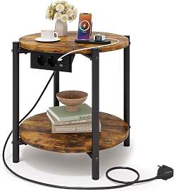 IRONCK Beistelltisch rund, Couchtisch mit