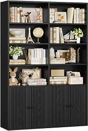 IRONCK Bücherregal mit Türen, Regal Holz mit 6