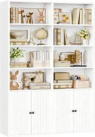 IRONCK Bücherregal mit Türen, Regal Holz mit 6