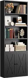 IRONCK Bücherregal Schwarz, Standregal mit