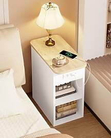 IRONCK Nachttisch schmal, Beistelltisch mit