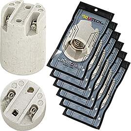 ISOLATECH 6Stk E14 Keramik Lampenfassung LED