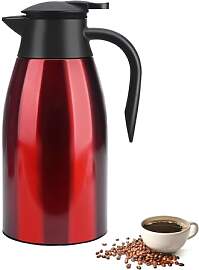 Isolierkanne 2 Liter, Edelstahl Thermoskanne,