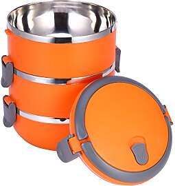 Isolierte Lunchbox (Thermo) mit 3 stapelbaren