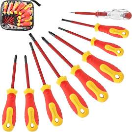 Isolierter Schraubendreher Set 9tlg, Magnetisch