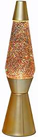 I-TOTAL - Flüssige Lavalampe 40 CM (Gold Glitter