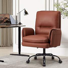 IWMH Bürostuhl, PU Leder Ergonomischer