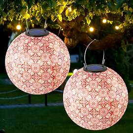 IXYHKB Lampions Solar Außen, 2 Stück 25cm Solar