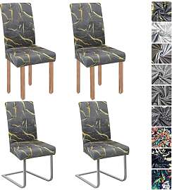 jabeick Stretch Stuhlhussen 4er Set Stuhlbezug