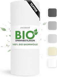 Jacobson Bio Spannbettlaken Topper 180x200cm