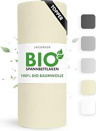 Jacobson Bio Spannbettlaken Topper 200x200cm