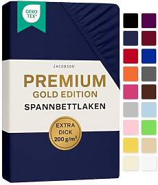Jacobson Premium Spannbettlaken 200 g/m² Jersey