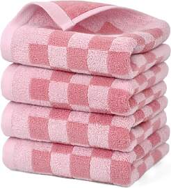 Jacquotha Weiche Baumwoll-Handtücher in rosa