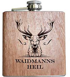 Jäger Holz Flachmann Jagd Jägerin jagen
