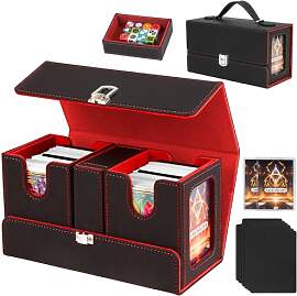 Jaffzora Karten Aufbewahrungsbox 3-in-1 für
