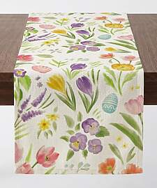 JANGYUHH Osterdeko Tischläufer 40x140 cm Blumen