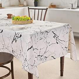 JANGYUHH Tischdecke Abwaschbar Grau Marmor Outdoor 