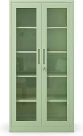 Jan Nowak Metallschrank mit Glasvitrine