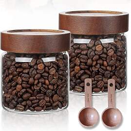 JanYoo Vorratsgläser mit Deckel 2er Set, 500ml