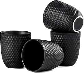 Japanische Teetasse Keramik, Tee Tassen Schwarz,