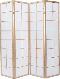 Japanischer Paravent IKUYO, Holz und Papier