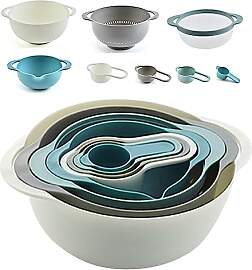 Jauhmui Kunststoff Rührschüssel Set 8 stk,Ideal