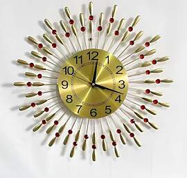 Jauhmui Moderne Wanduhr mit großen Ziffern, leise 