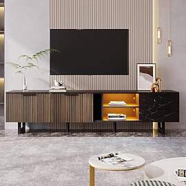 Jaxenor 200cm TV Schrank mit Schwarzer